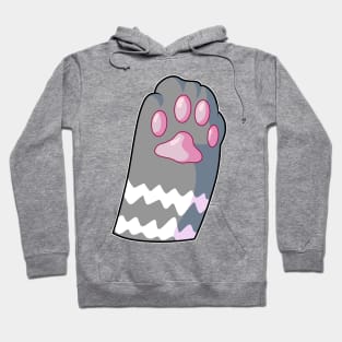 cute little gray cat's paw saying hello! Hoodie